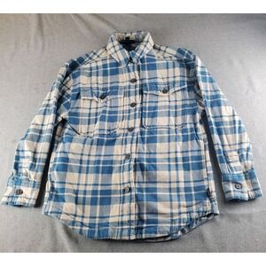 Patagonia Fjord Flannel Overshirt Womens S Plaid Button Up Shirt Heavyweight